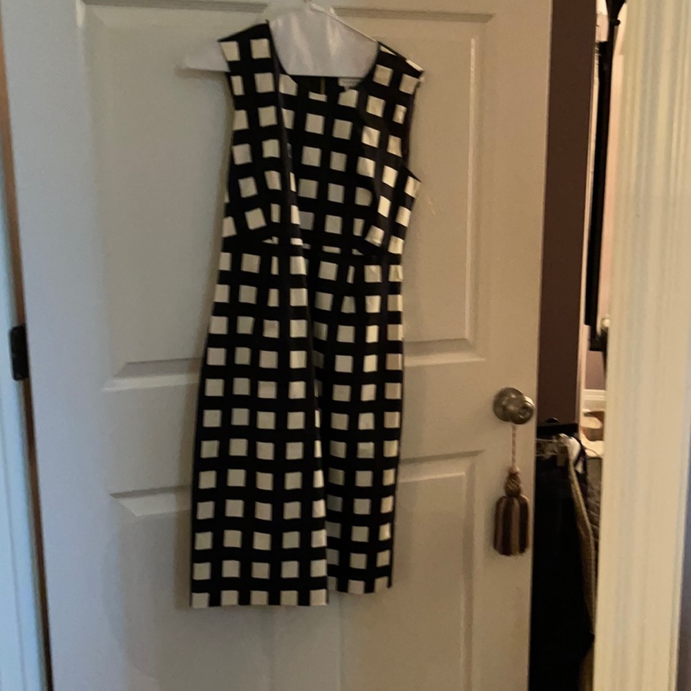 Kate Spade Black and White Checkered Midi Dress MUST GO THIS WEEK
